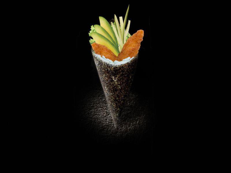 Ebi fry temaki